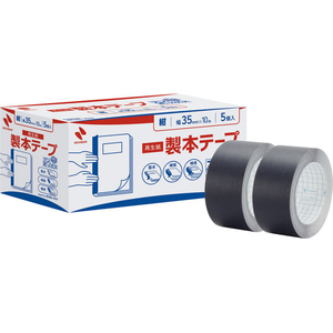 ニチバン 製本テープ 再生紙 ブンボックス 幅35mm×10m 紺5個 FCE450U-BKBB-3519-イメージ1