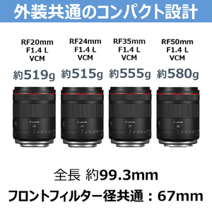 キヤノン 単焦点 広角レンズ RF20mm F1.4 L VCM RF2014LVCM-イメージ9