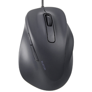 エレコム 静音 有線マウス 5ボタン Mサイズ EX-G ブラック M-XGM30UBSKBK-イメージ8