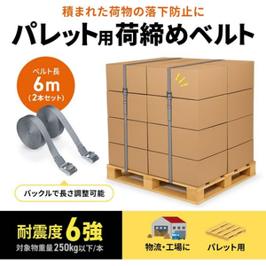 サンワサプライ パレット荷締めベルト(6m×2本入り) FCE223S-QL-E103-イメージ6