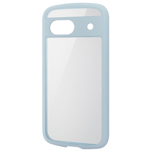 エレコム Google Pixel 8a用TOUGH SLIM LITE フレームカラー ストラップホールシート付 ブルー PM-P241TSLFCBU-イメージ1