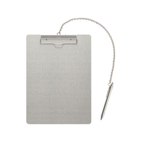 ナカキン アルミクリップボード ペン付 AS-A4E-P タテ FC959LC-1251710