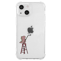 AKAN iPhone 14用ソフトタフケース ペインティング ピンク AK23496I14