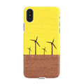 Man & Wood iPhone XS/X用天然木ケース Yellow Wind I10496I8