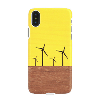 Man & Wood iPhone XS/X用天然木ケース Yellow Wind I10496I8