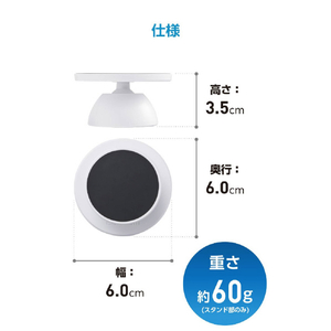 エレコム MAGKEEP マグネット式スマホスタンド“モバピタselfie” ホワイト P-DSMMWWH-イメージ8