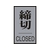 日本緑十字社 緑十字/ドアプレート 締切・CLOSED 60×40mm アクリル+アルミ FC115GF-8151282-イメージ1