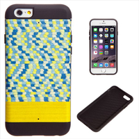 Man & Wood iPhone 6s/6用天然木ケース プロテクションタイプ Yellow Submarine ブラックフレーム I4497I6