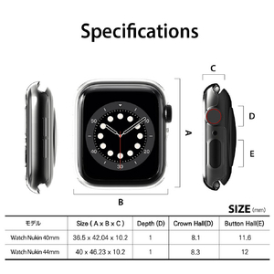 araree Apple Watch 44mm用ハードクリアケース Nu:kin AR20497AW-イメージ18