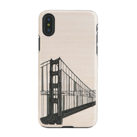 Man & Wood iPhone XS/X用天然木ケース Hand Bridge I10497I8