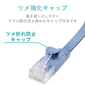 エレコム カテゴリー6対応LANケーブル(フラット・10．0m) ブルー LD-GF2/BU10-イメージ5