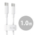 JTT 100W PD対応ケーブル(1m) hoco ホワイト X51-100TC10-WH-イメージ1