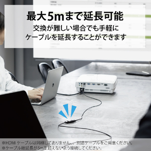エレコム HDMI延長アダプター(タイプA-タイプA) スリムタイプ 2個入り ブラック AD-HDAASS02BK-イメージ4