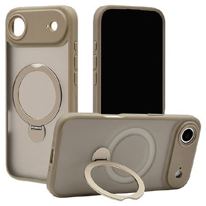 ラスタバナナ iPhone Air用ZEROSAFE 極 回転スタンド 磁力充電対応 フロストベージュ 9074IP5CZSFBE-イメージ1