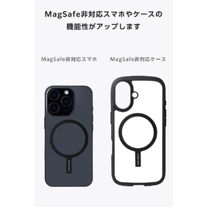 エレコム MAGKEEPマグネットリングステッカー ブラック AMS-MAGST4BK-イメージ6