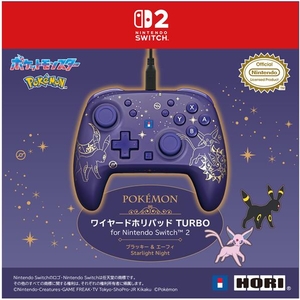 HORI ワイヤード ホリパッド TURBO for Nintendo Switch  2 ブラッキー&エーフィ Starlight Night NSX227-イメージ4
