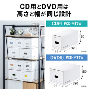 サンワサプライ マルチ収納ボックスケース(5個入り・CDプラケース用) FCD-MT5W-イメージ12