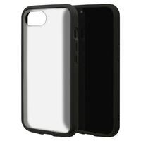 ラスタバナナ iPhone 16e用FLEXGUARD ハイブリッドケース TPU×PC ブラック×フロストホワイト 8667IP5EHPBKFW