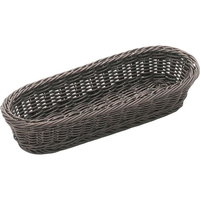 萬洋 樹脂バスケット 細小判 91-002C こげ茶 FC125LL-4115000