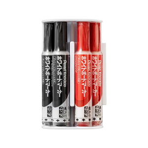 ぺんてる ノックル 中字 黒・赤アソートイレーザーセット FC915MZ-EMWLM4STMOS-イメージ1