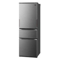シャープ SJ-P37E4-H 2024年製ブラック冷蔵庫 374L SHARP SJ-PW37R-H 【両開き】374L 3ドア冷蔵庫 どっちもドア冷凍冷蔵庫