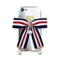 dreamplus iPhone SE(第3世代)/SE(第2世代)/8/7用Mirror Ribbon Case ネイビー/ホワイト/レッド DP12498I8