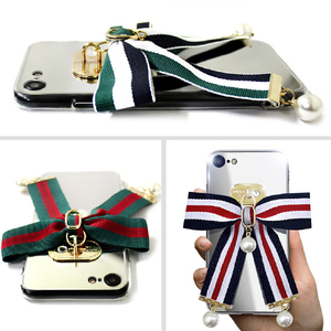 dreamplus iPhone SE(第3世代)/SE(第2世代)/8/7用Mirror Ribbon Case ネイビー/ホワイト/レッド DP12498I8-イメージ9