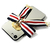 dreamplus iPhone SE(第3世代)/SE(第2世代)/8/7用Mirror Ribbon Case ネイビー/ホワイト/レッド DP12498I8-イメージ2