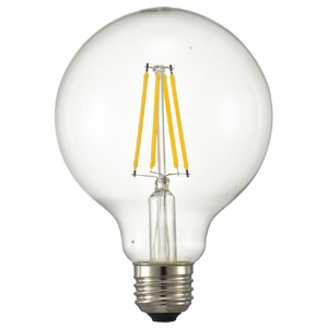 オーム電機 LED電球 E26口金 全光束700lm(5．0W フィラメントタイプ・ボール形) 電球色相当 LDG5L/D C6-イメージ2