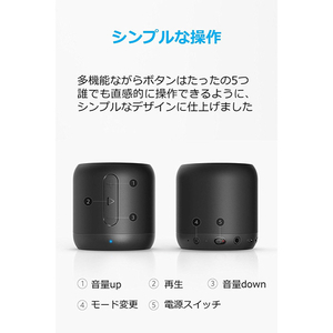 ANKER スピーカー SoundCore mini ブラック A3101511-イメージ6