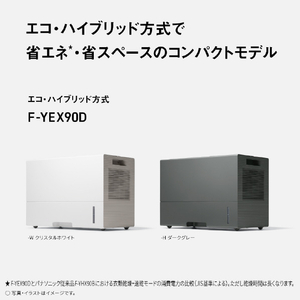 パナソニック 衣類乾燥除湿機 クリスタルホワイト F-YEX90D-W-イメージ9