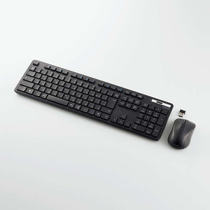 エレコム 抗菌 無線薄型フルキーボード&マウス ブラック TK-FDM110MKBK エレコム 抗菌 無線薄型フルキーボード&マウス ブラック TK-FDM110MKBK