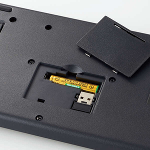 エレコム 抗菌 無線薄型フルキーボード＆マウス ブラック TK-FDM110MKBK-イメージ4