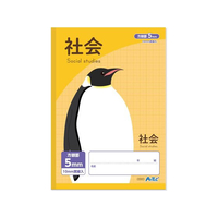 アーテック 5mm方眼ノート(B5) イエロー 社会 32枚 FCG720U-74690