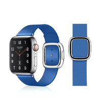VPG Apple Watch用本革モダンバックルバンド(38-40mm) ブルー AW-LEM01BL