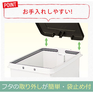 エスコ 283×428×580mm／45.0L ダストボックス FCJ153N-EA995AA-199-イメージ4
