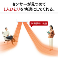 三菱 MSZ-EX2222E1-Wｾｯﾄ 6畳向け 自動お掃除付き 冷暖房エアコン e