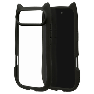 ラスタバナナ iPhone Air用MIMI 猫耳ケース TPU×PC ブラック 9075IP5CHPBK-イメージ1