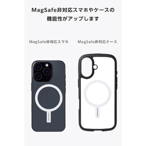 エレコム MAGKEEPマグネットリングステッカー ホワイト AMS-MAGST4WH-イメージ6