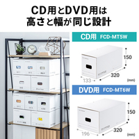 サンワサプライ FCD-MT6W マルチ収納ボックスケース(5個入り・DVD