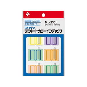 ニチバン ニチバン マイタック ラミネートカラーインデックス 手書き用 9片×6色 FCJ878E-ML-235L-イメージ1