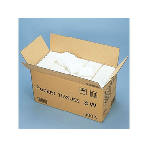 ヘイコー ポケットティッシュ 8W 500個入 FCF450S-2180430-イメージ1