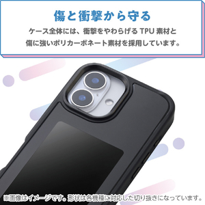 エレコム iPhone 16用電子ペーパーディスプレイ ハイブリッドケース ブラック PM-A24AEINK01BK-イメージ7