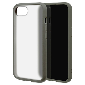 ラスタバナナ iphone17e/16e用 flexguard ﾊｲﾌﾞﾘｯﾄﾞｹｰｽ tpu×pc グレー×フロストホワイト 8669IP5EHPGRYFW-イメージ1