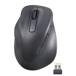 エレコム 静音 2．4GHz無線マウス EX-G 5ボタン Mサイズ(左手用) ブラック M-XGM31DBSKBK-イメージ8
