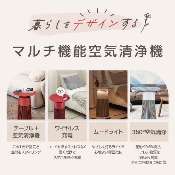 LGエレクトロニクス マルチ機能空気清浄機 LG PuriCare AeroFurniture ローズ AS207PRU0 