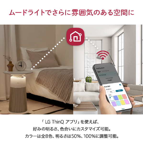 LGエレクトロニクス マルチ機能空気清浄機 LG PuriCare AeroFurniture ローズ AS207PRU0 