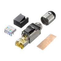 サンワサプライ カテゴリ6A RJ-45シールドコネクタ シルバー ADT-6ARJFS