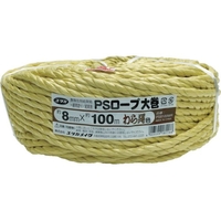 ユタカメイク PSロープ わら縄色 8mm×100m FC543GR-7948085