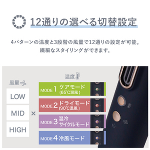 オルゴ スリムフィットドライヤー e angle select VENUSiSヴィナシス ネイビー VDS-7050E5(NV)-イメージ7